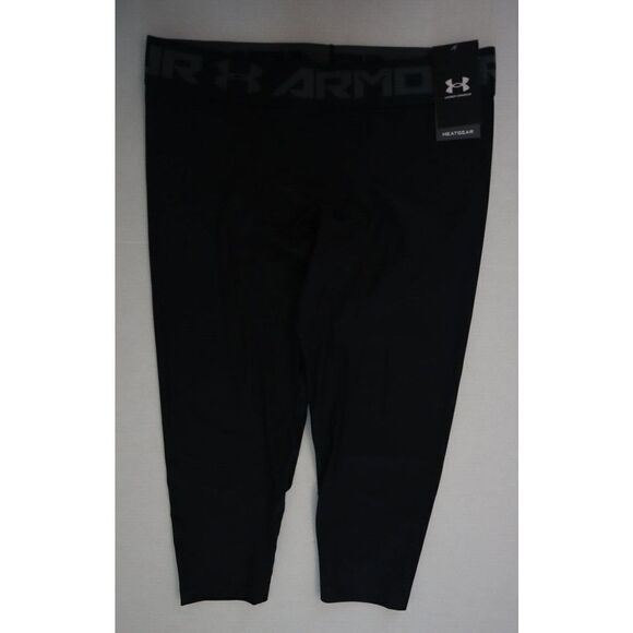 Under Armour 1364602 Men's Sz XL Black/Red HeatGear Armour Graphic ¾ Leggings - Picture 1 of 9